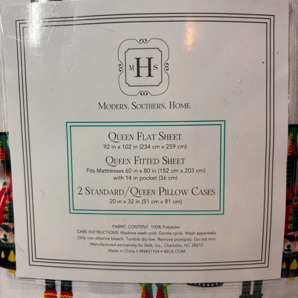 Nutcracker Christmas Queen Sheet Set Microfiber Modern Southern Home Belk Soft